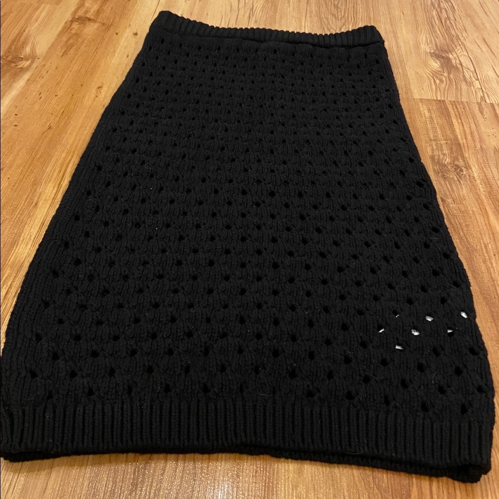 MANGO NWT cotton blend crochet midi skirt Medium